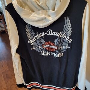 Harley-Davidson Black and Cream Hoodie